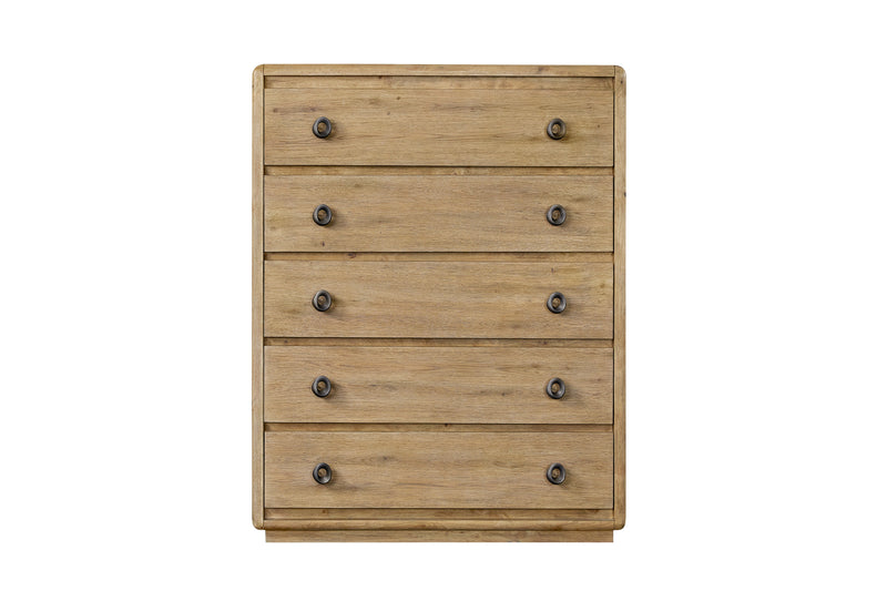 Austin Bedroom Chest of Drawers, 5-Drawer, 42\"W x 54\"H - Natural Oak Brown