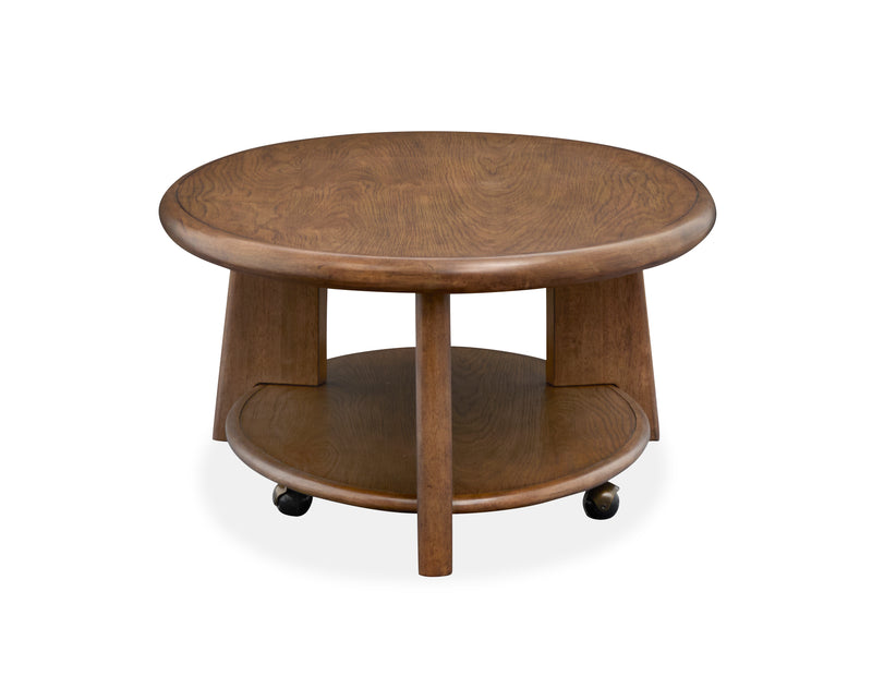 Baltic 30\" Contemporary Coffee Table with Shelf - Tawny Brown