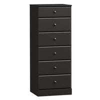 Astrid 6-Drawer Tall Chest - Black