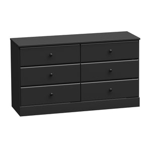 Astrid 6-Drawer Dresser - Black