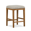 Betton 16" Stool with Wood Legs - Grey