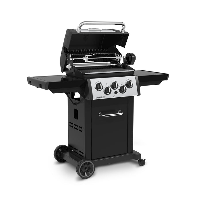 Broil King Monarch™ 390 Propane Gas Grill with Side Burner & Rear Rotisserie Burner - 834284