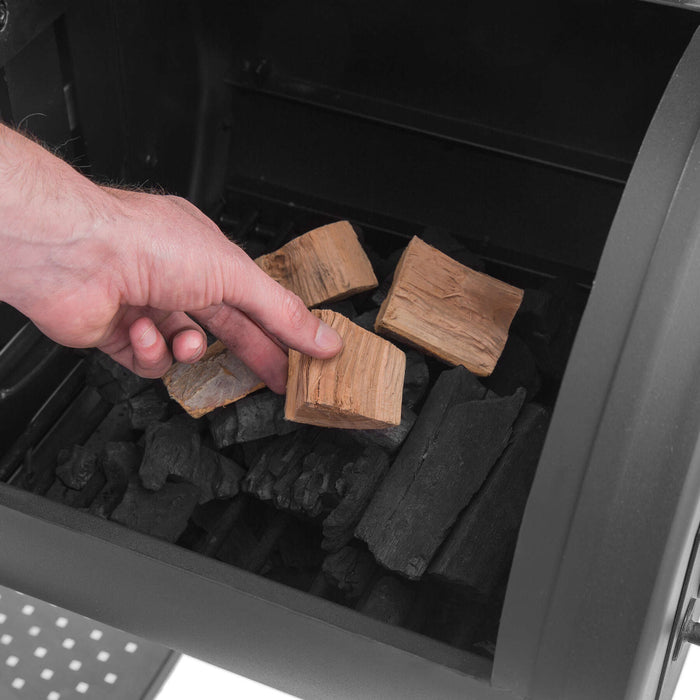 Broil King Regal Charcoal Offset 400 Charcoal Grill and Offset Smoker in Black