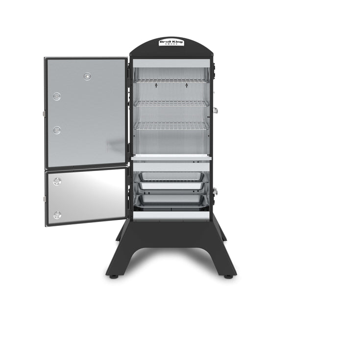 Broil King Vertical Charcoal Cabinet Smoker in Black Grill