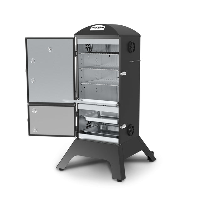 Broil King Vertical Charcoal Cabinet Smoker in Black Grill
