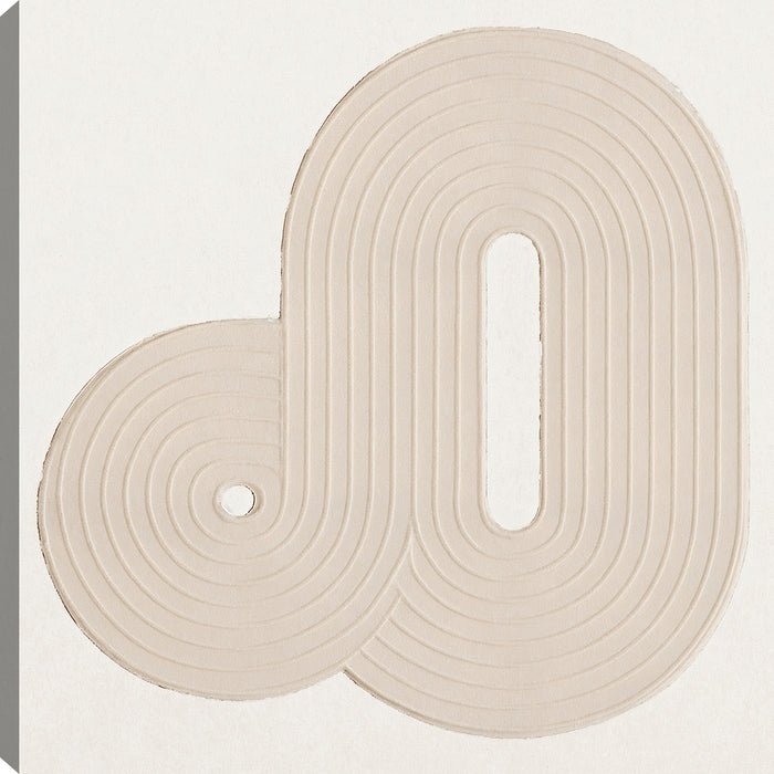 Beige Abstract I Canvas Wall Art – 24\" x 24\"