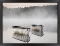 Pair of Boats Framed Linen Finish Art – 27