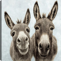 Smiling Donkeys Canvas Wall Art – 24