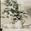 White Floral Vase Canvas Wall Art – 24" x 24" |  Œuvre d’art murale « White Floral Vase » sur toile - 24 po x 24 po