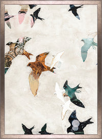 Flying Birds Framed Linen Finish Art - 22