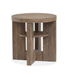 Bukley 24\" Eclectic Round Wood End Table with Shelf - Spiced Brown