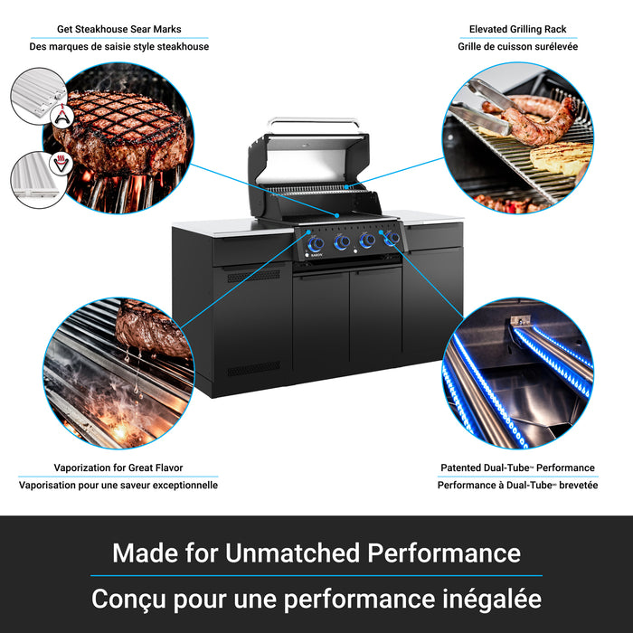 Broil King Baron 420i Shadow 4-Burner Built-In 40,000-BTU Propane Gas BBQ - 875814 Grill