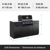 Broil King Baron 420i Shadow 4-Burner Built-In 40,000-BTU Natural Gas BBQ - 875817 Grill | Broil King Baron 420i Shadow 4-bruleurs 40 000 BTU Barbecue a gaz naturel encastre - 875817