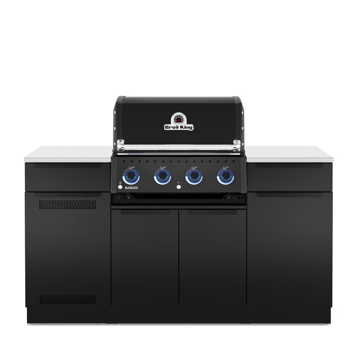 Broil King Baron 420i Shadow 4-Burner Built-In 40,000-BTU Propane Gas BBQ - 875814 Grill