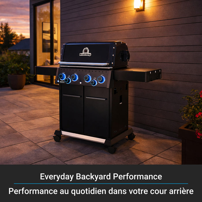 Broil King Baron 490 Pro Shadow 4-Burner 40,000-BTU Propane Gas BBQ - 674144 Grill