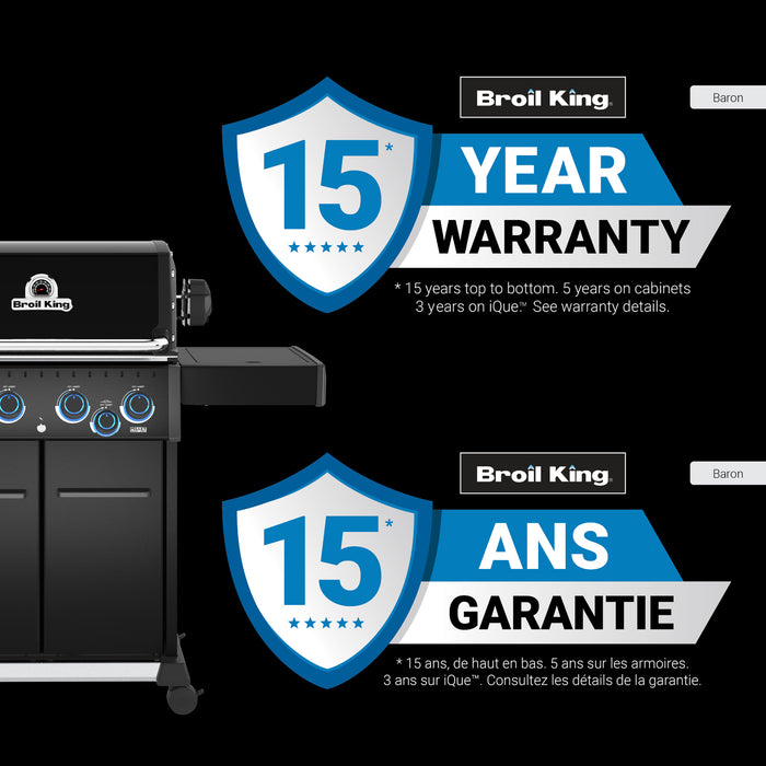 Broil King Baron 490 Pro Shadow 4-Burner 40,000-BTU Propane Gas BBQ - 674144 Grill