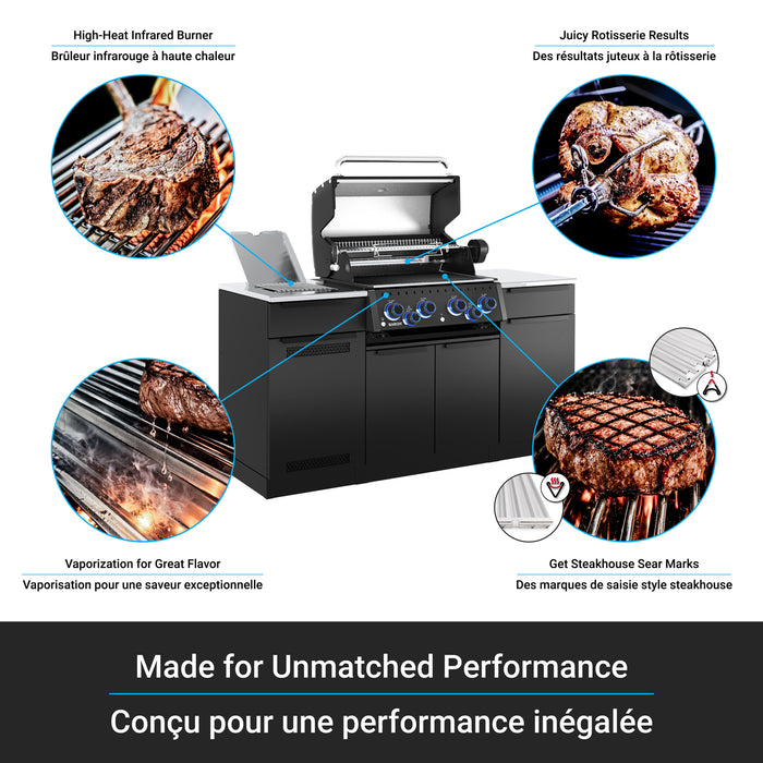 Broil King Baron 490i Shadow 4-Burner Built-In 40,000-BTU Natural Gas BBQ - 875847 Grill