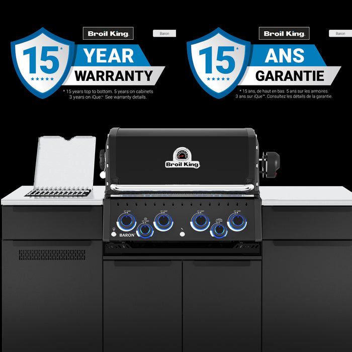 Broil King Baron 490i Shadow 4-Burner Built-In 40,000-BTU Natural Gas BBQ - 875847 Grill