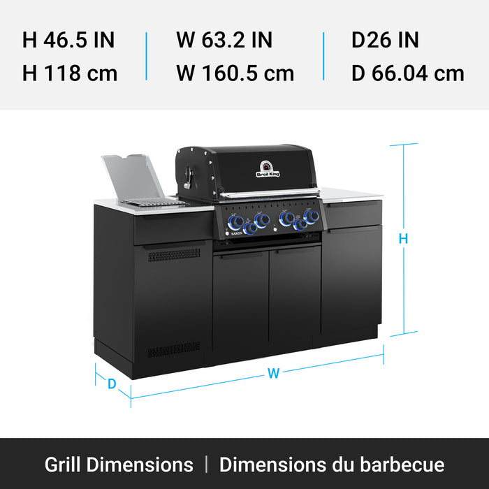 Broil King Baron 490i Shadow 4-Burner Built-In 40,000-BTU Natural Gas BBQ - 875847 Grill