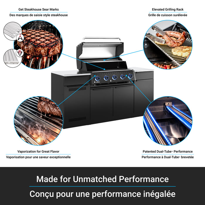 Broil King Baron 520i Shadow 4-Burner Built-In 45,000-BTU Natural Gas BBQ - 876817 Grill