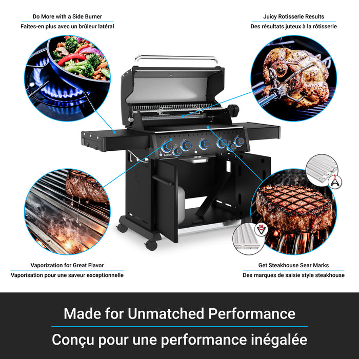 Broil King Baron 590 Pro Shadow 5-Burner 45,000-BTU Propane Gas BBQ - 675144 Grill