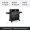 Broil King Baron 590 Pro Shadow 5-Burner 45,000-BTU Natural Gas BBQ - 675147 Grill | Broil King Baron 590 Pro Shadow 5-bruleurs 45 000 BTU Barbecue a gaz naturel - 675147
