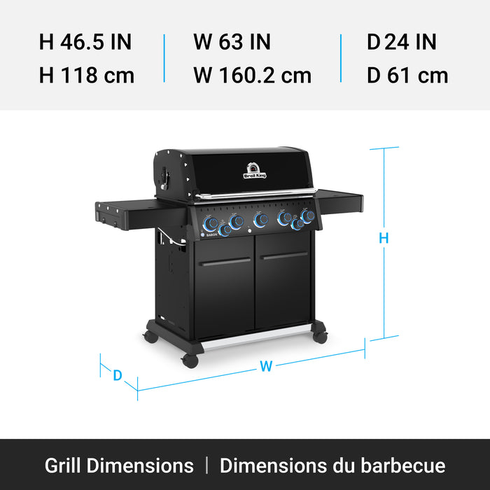 Broil King Baron 590 Pro Shadow 5-Burner 45,000-BTU Propane Gas BBQ - 675144 Grill