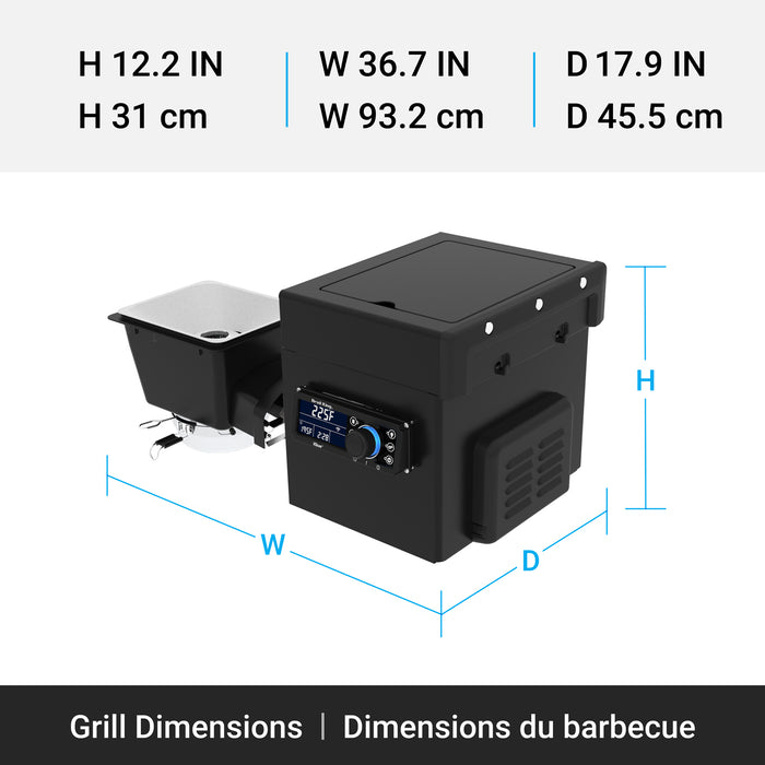 Broil King Baron 5-Burner Pellet Module Conversion Kit in Black Grill