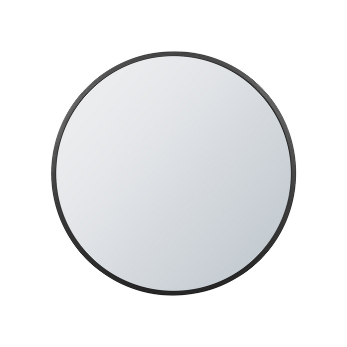 Arcus 24\" X 24\" Hand Crafted Round Mirror - Black
