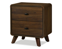 Cami Bedside 2-Drawer Nightstand, Mid-Century Modern, 17
