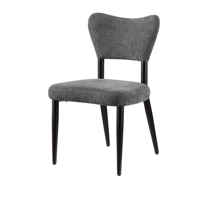 Kort & Co. Capri Dining Chair, Polyester Fabric, Metal – Charcoal | Chaise de salle à manger Capri de Kort & Co. en tissu de polyester et en métal - anthracite