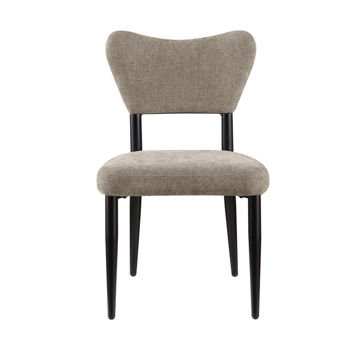 Kort & Co. Capri Dining Chair, Polyester Fabric, Metal – Taupe