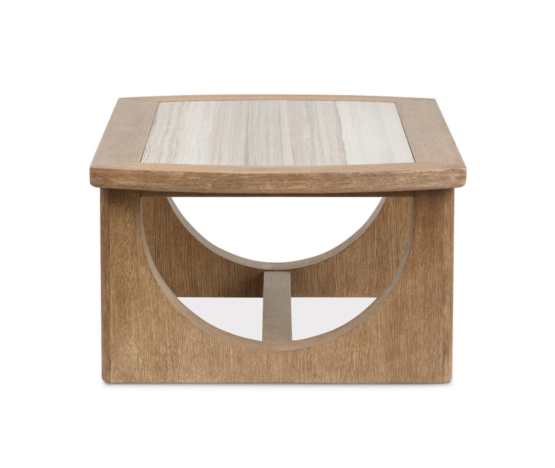 Caroline 50\" Coffee Table  with Storage and Marble Top - Riverbend Beige 