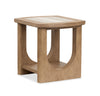 Caroline 22\" End Table  with Storage and Marble Top - Riverbend Beige 