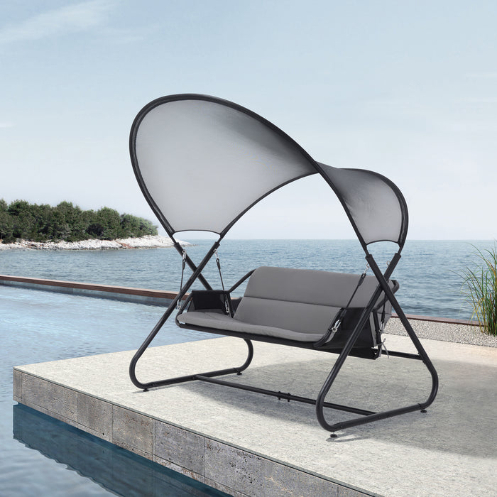 Deko Living Outdoor Patio Swing Chair with Canopy