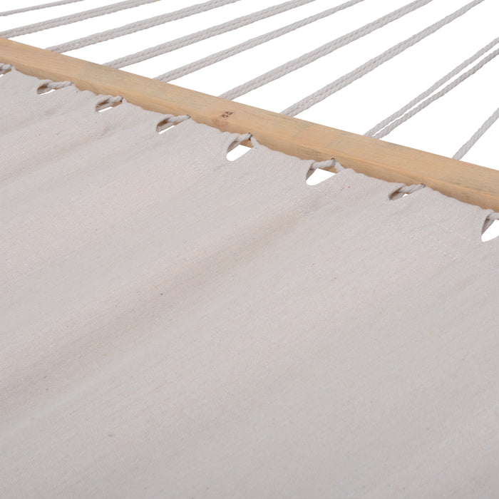 Deko Living Outdoor Cedar Wood Hammock - White