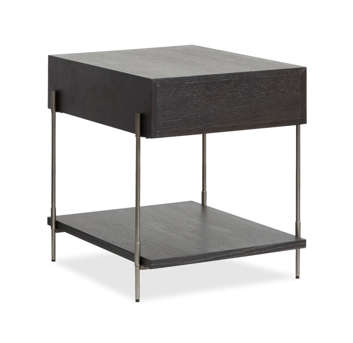 Corrall 20\" End Table with Storage - Dark Briarsmoke