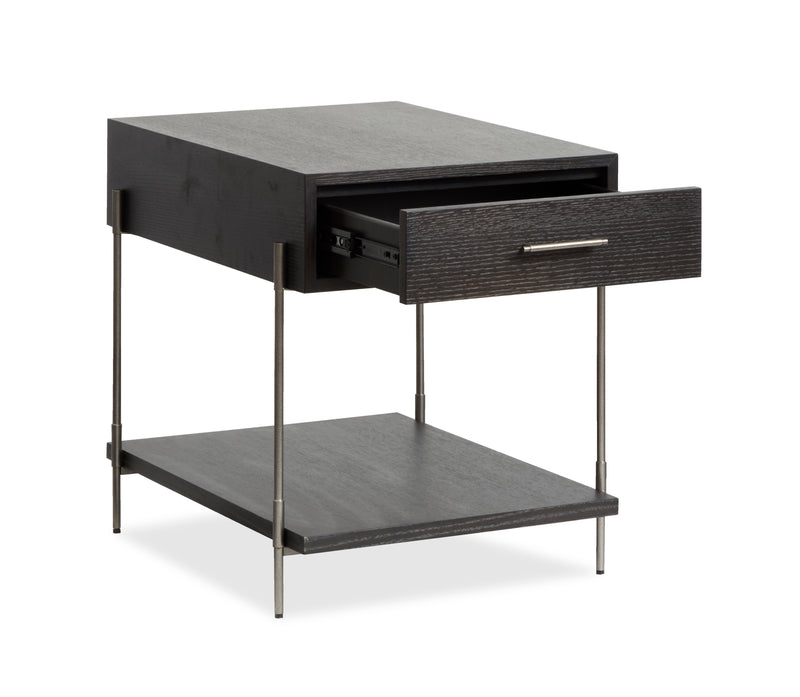 Corrall 20\" End Table with Storage - Dark Briarsmoke