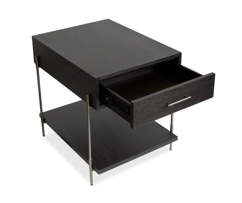 Corrall 20\" End Table with Storage - Dark Briarsmoke