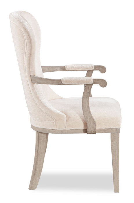 Corsa Dining Armchair - Light Grey and Ivory Felt