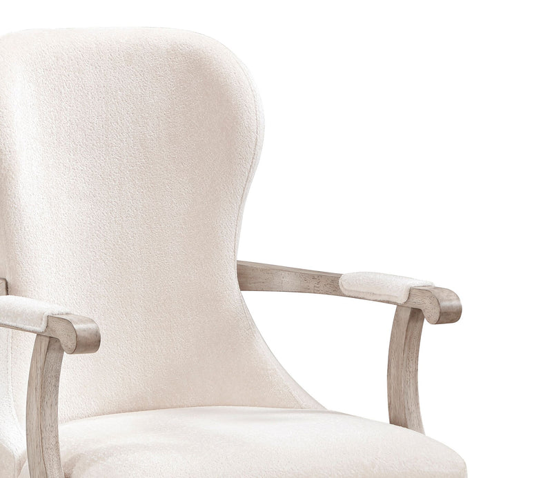 Corsa Dining Armchair - Light Grey and Ivory Felt