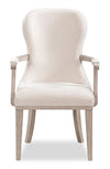 Corsa Dining Armchair - Light Grey and Ivory Felt