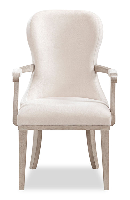 Corsa Dining Armchair - Light Grey and Ivory Felt