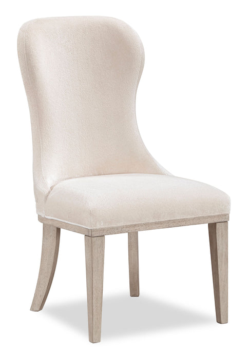 Corsa Dining Side Chair - Light Grey and Ivory Felt