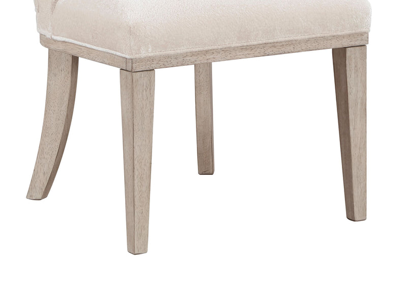 Corsa Dining Side Chair - Light Grey and Ivory Felt