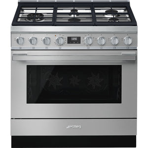 Smeg Portofino 4.5 Cu. Ft. Dual Fuel Range - CPF36UGMX