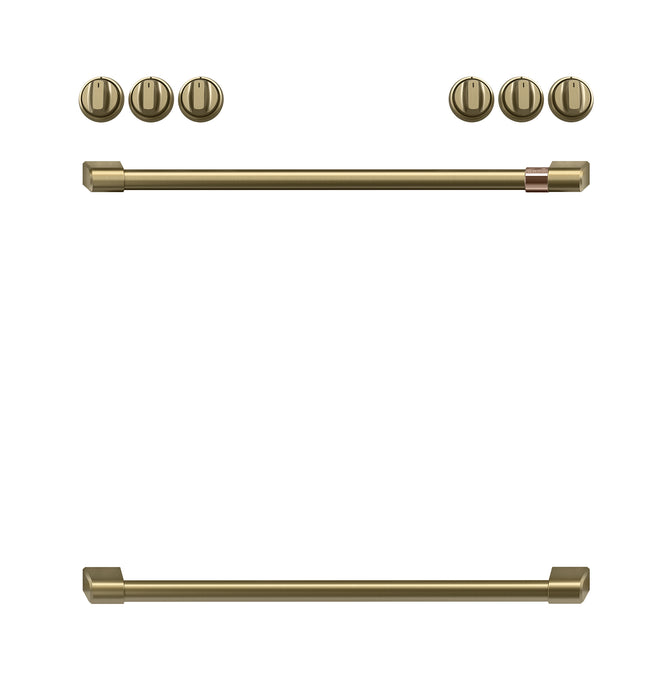 Café Brushed Brass Handle and Knob Kit for Range - CXFCEHKPMCG