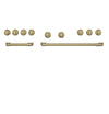 Café 48\" Brushed Brass Handle and Knob Kit for Pro Range and Rangetop - CXPR8HKPTCG