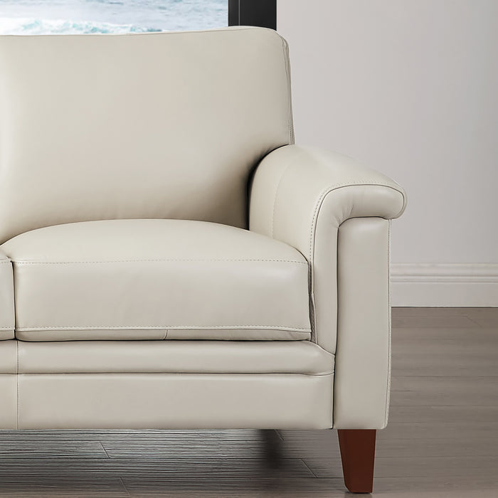 Hydeline Westcott Leather Sofa - Vanilla