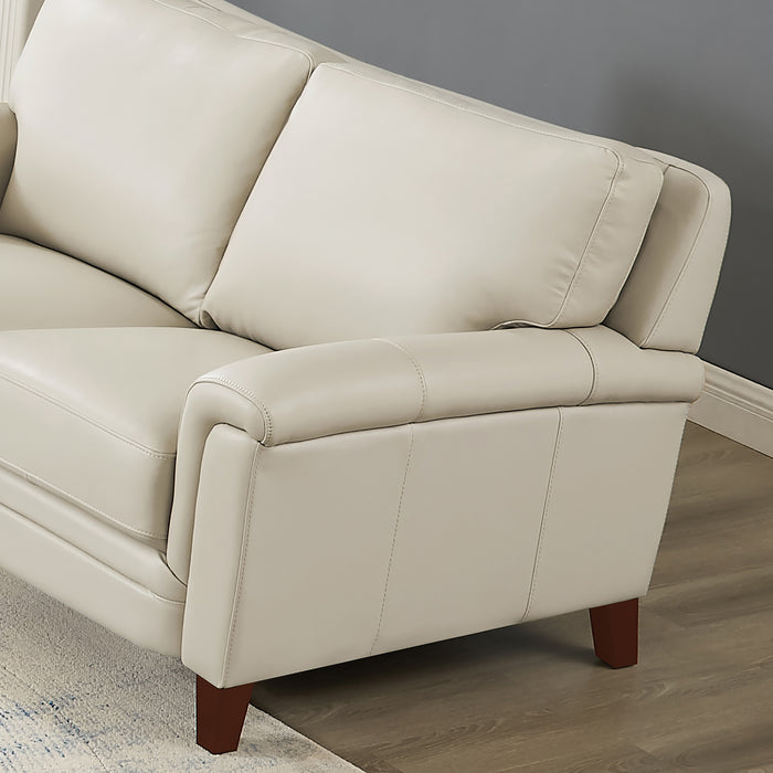Hydeline Westcott Leather Sofa - Vanilla